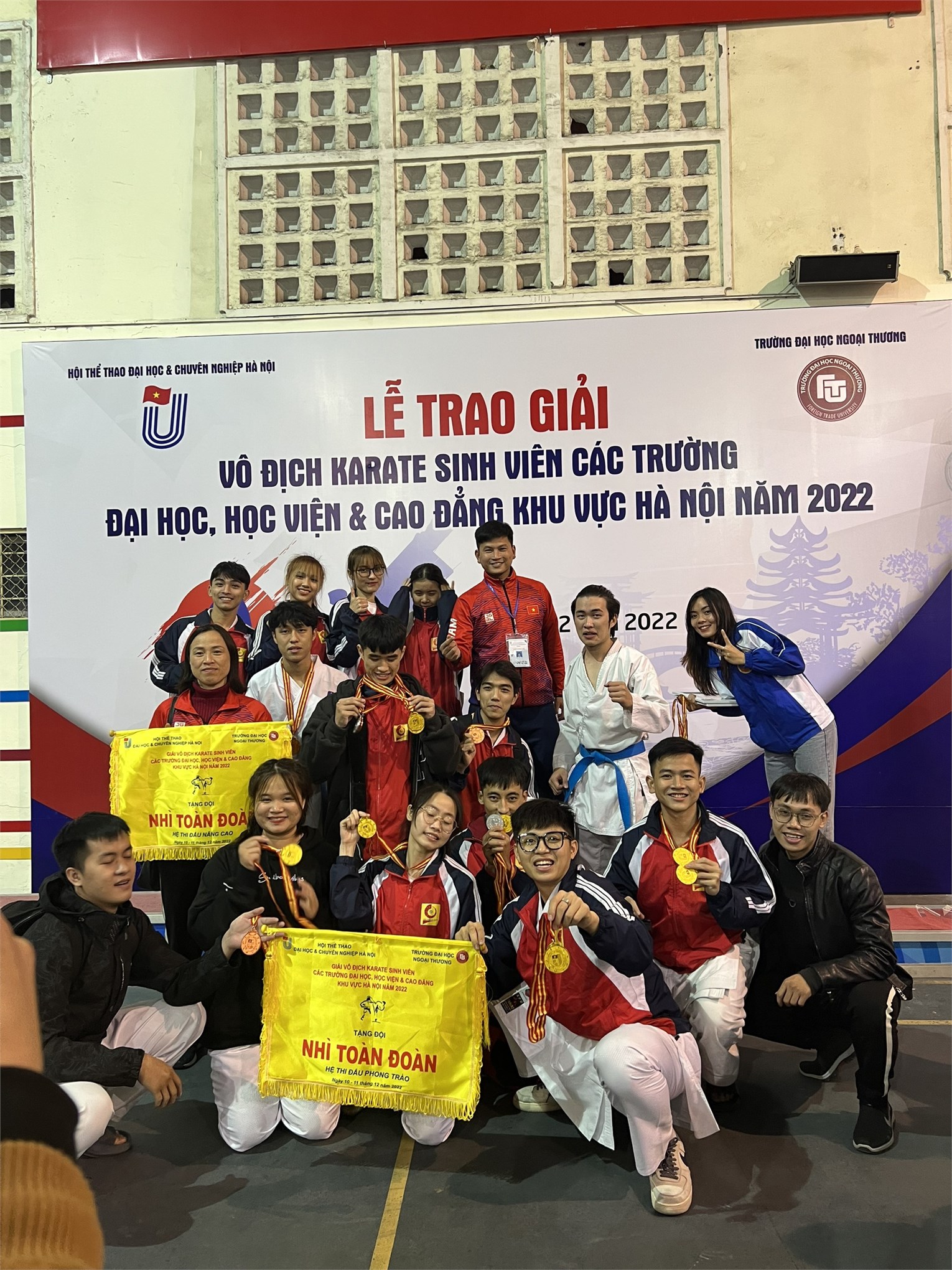 Đại học công nghiệp xuất sắc dành đạt giải nhì toàn đoàn giải vô địch Karate sinh viên đại học, cao đẳng khu vực Hà Nội năm 2022