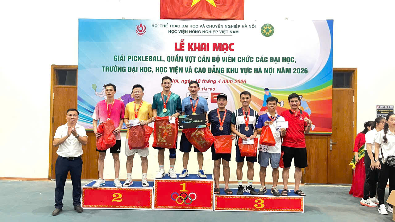 Đại học Công nghiệp Hà Nội Xuất sắc giành thành tích cao tại giải Pickleball, Quần vợt cán bộ viên chức các Đại học, Học viện và Cao đẳng khu vực Hà Nội năm 2026.