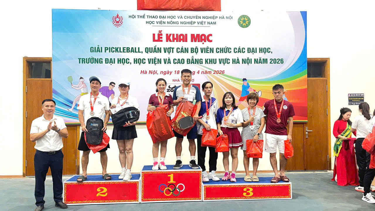 Đại học Công nghiệp Hà Nội Xuất sắc giành thành tích cao tại giải Pickleball, Quần vợt cán bộ viên chức các Đại học, Học viện và Cao đẳng khu vực Hà Nội năm 2026.