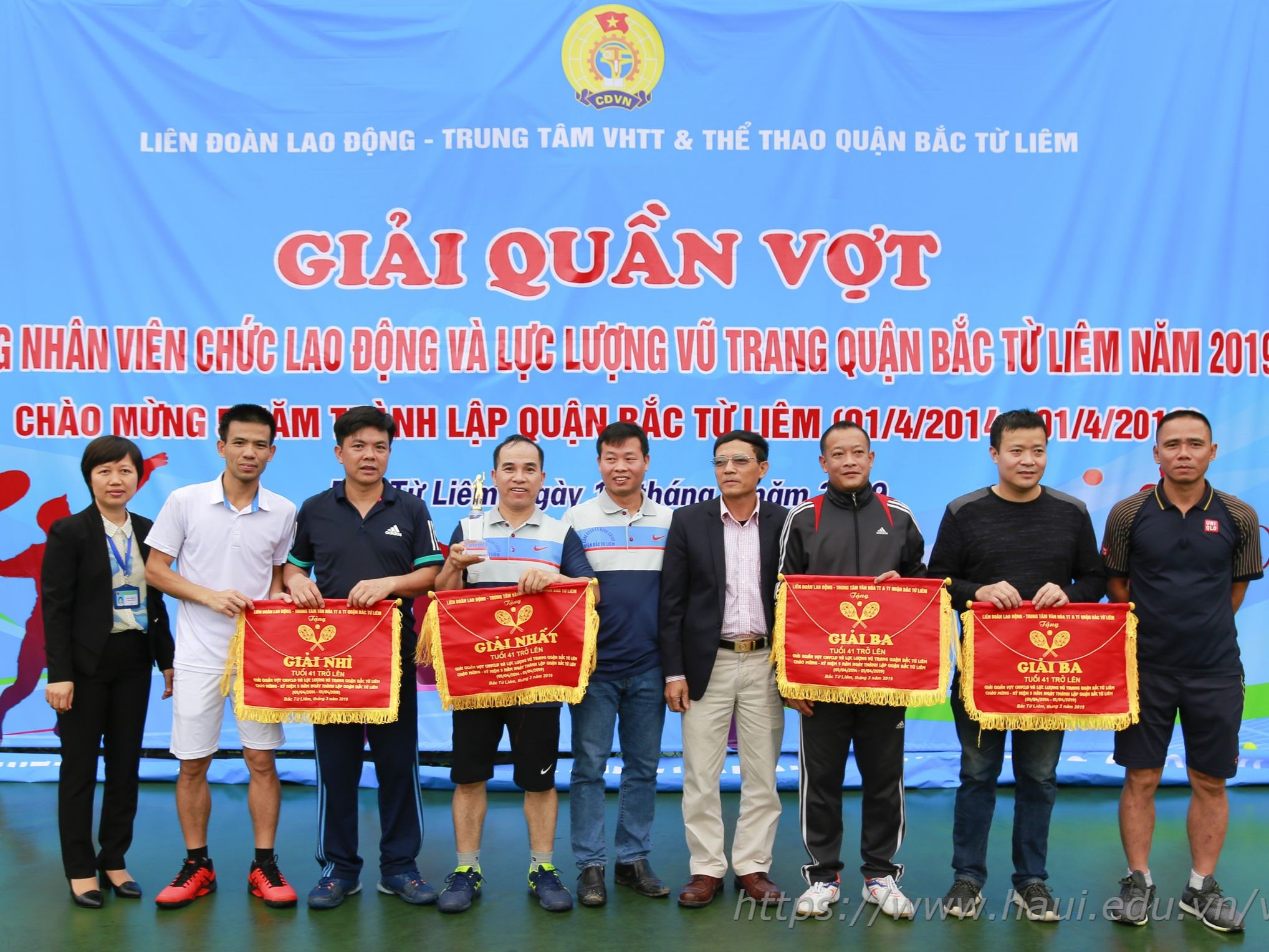 Giải quần vợt công nhân viên chức, người lao động và LLVT quận Bắc Từ Liêm năm 2019